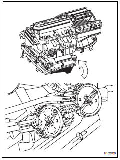 Toyota RAV4. Install heater radiator unit sub-assembly