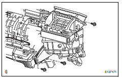 Toyota RAV4. Install mode control cable assembly (for manual air conditioning system)