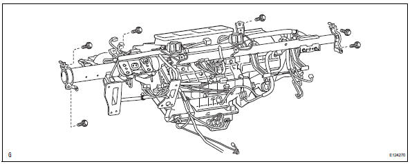 Toyota RAV4. Remove instrument panel reinforcement