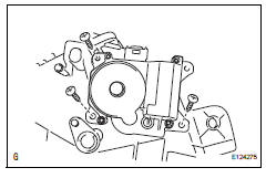 Toyota RAV4. Install air inlet control servo motor (for automatic air conditioning system)