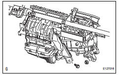 Toyota RAV4. Remove air conditioner unit assembly