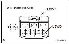 Toyota RAV4. Check wire harness (main body ecu - door lock and body ground)