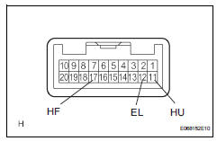 Toyota RAV4. Inspect headlight dimmer switch