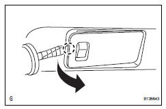 Toyota RAV4. Remove back door courtesy light assembly