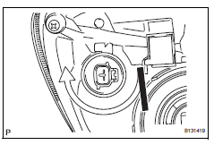 Toyota RAV4. Install front turn signal light bulb