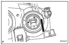 Toyota RAV4. Install no. 2 Headlight bulb