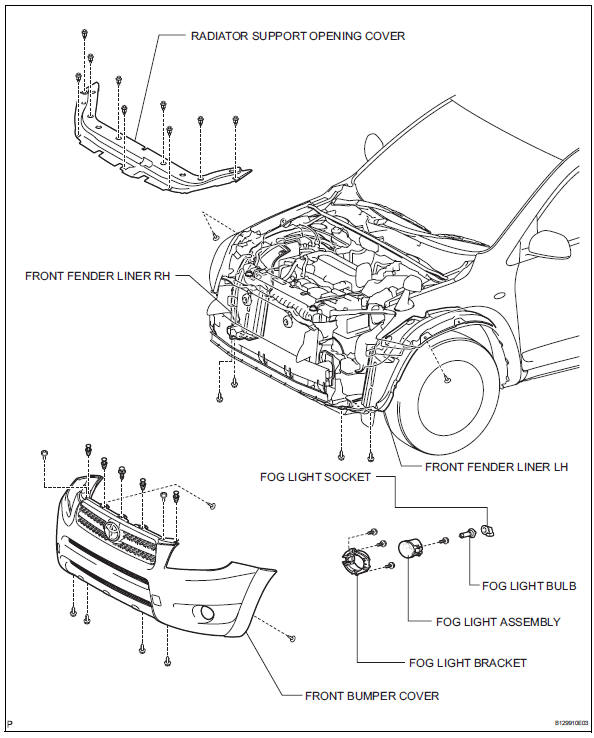 Toyota Rav4 Service Manual Fog Light Assembly Lighting