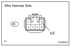 Toyota RAV4. Check wire harness (battery - map light and main body ecu)