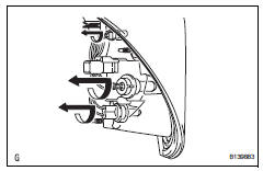 Toyota RAV4. Remove rear combination light bulb