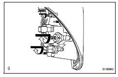 Toyota RAV4. Install rear combination light bulb