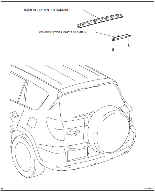 Toyota RAV4. High mounted stop light assembly