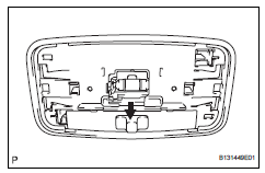 Toyota RAV4. Remove room light assembly