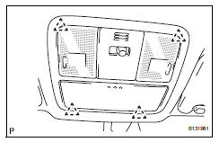 Toyota RAV4. Remove map light assembly