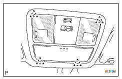 Toyota RAV4. Remove map light assembly