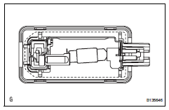 Toyota RAV4. Install back door courtesy light assembly