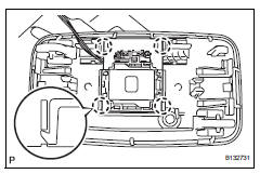 Toyota RAV4. Install room light assembly