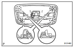 Toyota RAV4. Install room light assembly