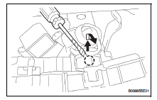 Toyota RAV4. Remove headlight dimmer switch assembly