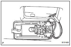 Toyota RAV4. Remove vanity light assembly