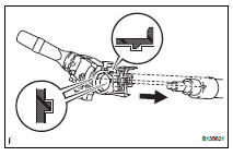 Toyota RAV4. Install headlight dimmer switch assembly