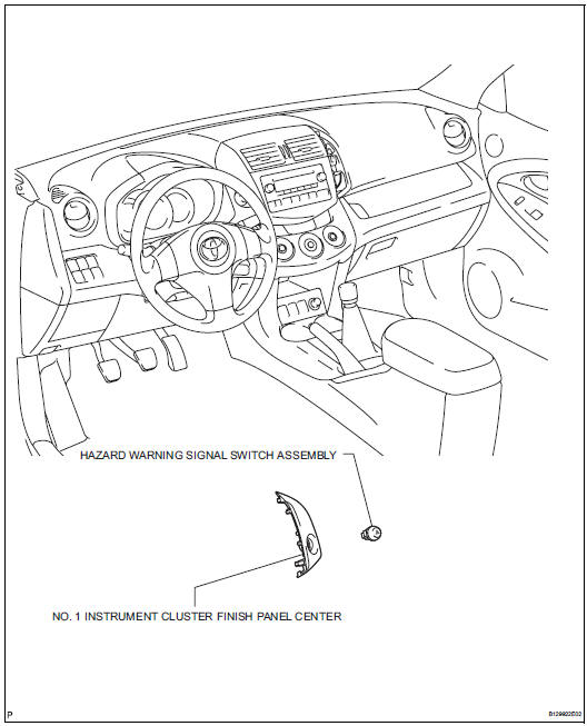 Toyota RAV4. Hazard warning switch