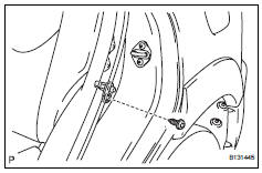 Toyota RAV4. Remove rear door courtesy light switch assembly