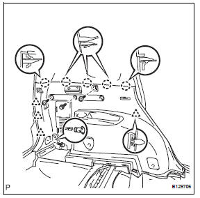 Toyota RAV4. Install deck trim side panel assembly lh (w/ rear no. 2 Seat)
