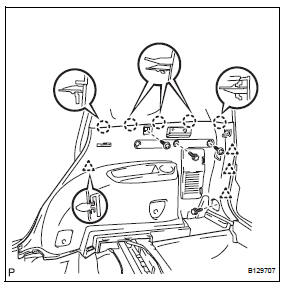 Toyota RAV4. Install deck trim side panel assembly rh (w/o rear no. 2 Seat)