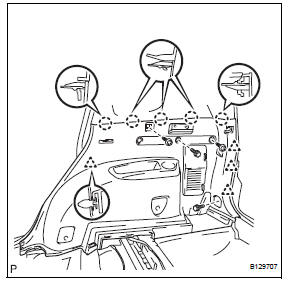 Toyota RAV4. Install deck trim side panel assembly rh (w/ rear no. 2 Seat)