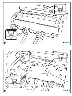 Toyota RAV4. Install rear floor no. 1 Mat support side plate