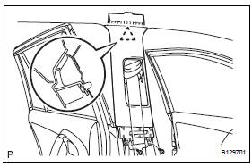 Toyota RAV4. Install center pillar garnish rh