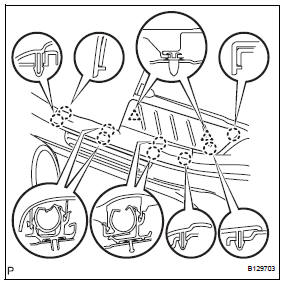 Toyota RAV4. Install front pillar garnish lh