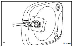 Toyota RAV4. Remove fuel lid lock control cable subassembly