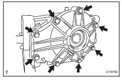 Toyota RAV4. Install differential side bearing retainer