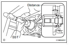 Toyota RAV4. Install diaphragm oil seal