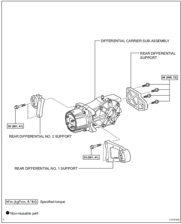 Toyota RAV4. Rear differential carrier assembly