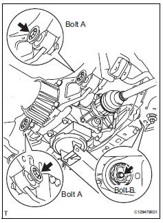 Toyota RAV4. Remove rear differential carrier subassembly