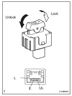 Toyota RAV4. Inspect door control switch assembly