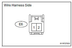 Toyota RAV4. Check wire harness (unlock warning switch - body ground)