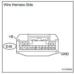 Toyota RAV4. Check wire harness (transponder key ecu - battery and body ground)
