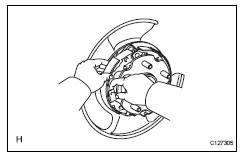 Toyota RAV4. Install no. 1 Parking brake shoe assembly lh