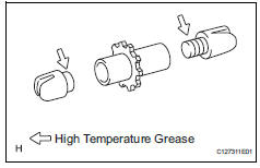 Toyota RAV4. Install parking brake shoe adjusting screw set