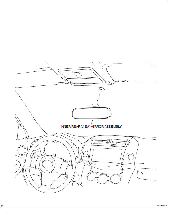 Toyota RAV4. Inner rear view mirror