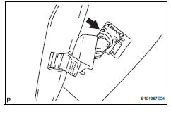 Toyota RAV4. Install inner rear view mirror assembly