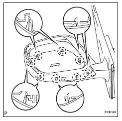 Toyota RAV4. Remove outer mirror cover lh (w/o mirror heater)