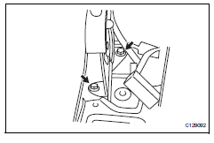 Toyota RAV4. Remove no. 1 Parking brake cable assembly