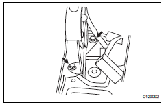 Toyota RAV4. Install parking brake lever sub-assembly