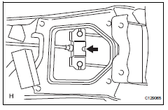 Toyota RAV4. Install parking brake lever sub-assembly