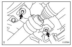 Toyota RAV4. Remove propeller shaft with center bearing shaft assembly