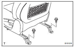 Toyota RAV4. Remove front seat assembly